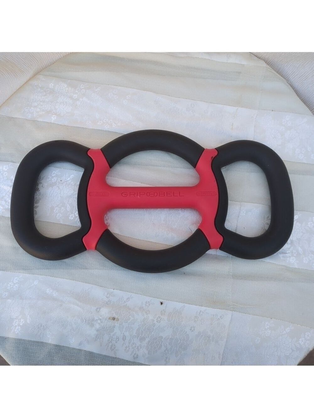 GripBell 3lb Free Weights Travel Ergonomic Hand Weight Black & Red